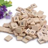 100 PCs Wooden Tiles Black Letters for Crafts 2