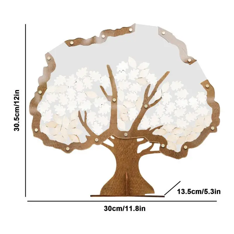 Wedding Guest Book Tree Shape Transparent Guestbook Guest Drop Box Memory Customize Reception Guests Wishes Recorder Supply