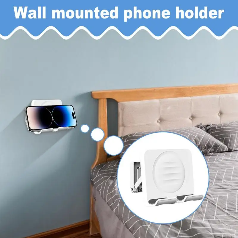 Phone Holder For Wall Bedroom Phone Holder Adjustable Smartphone Support Stand Wall Mounted Cradle For Bedside Bedroom Women Men