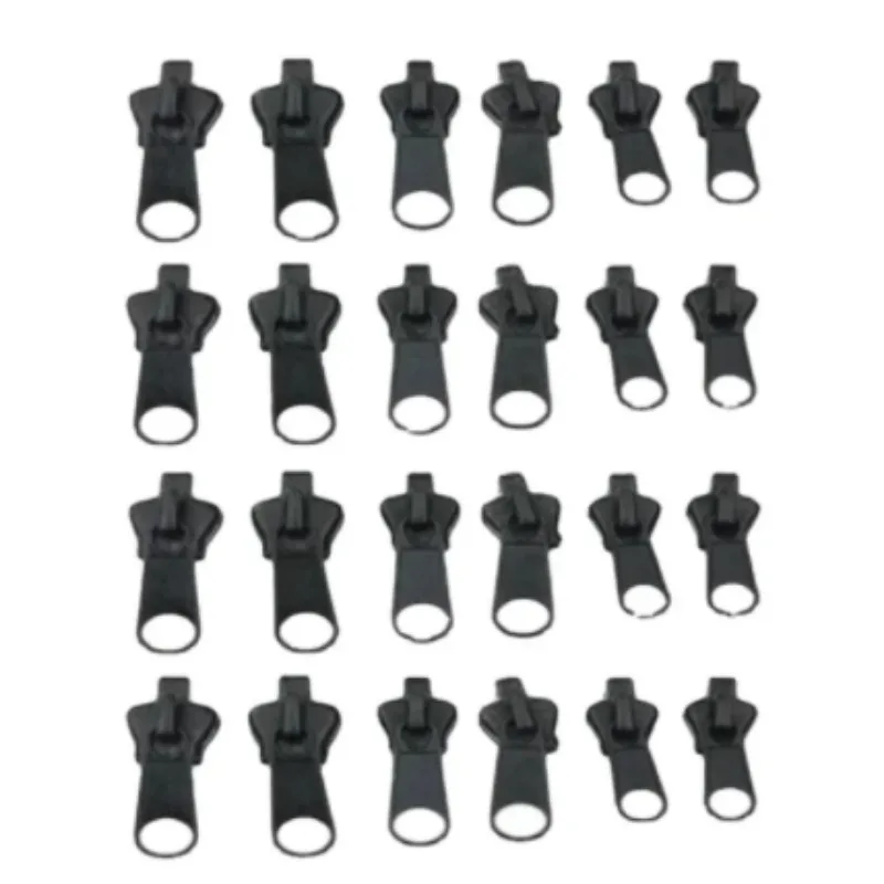 24-Piece Black Instant Zipper Repair Kit with New Design