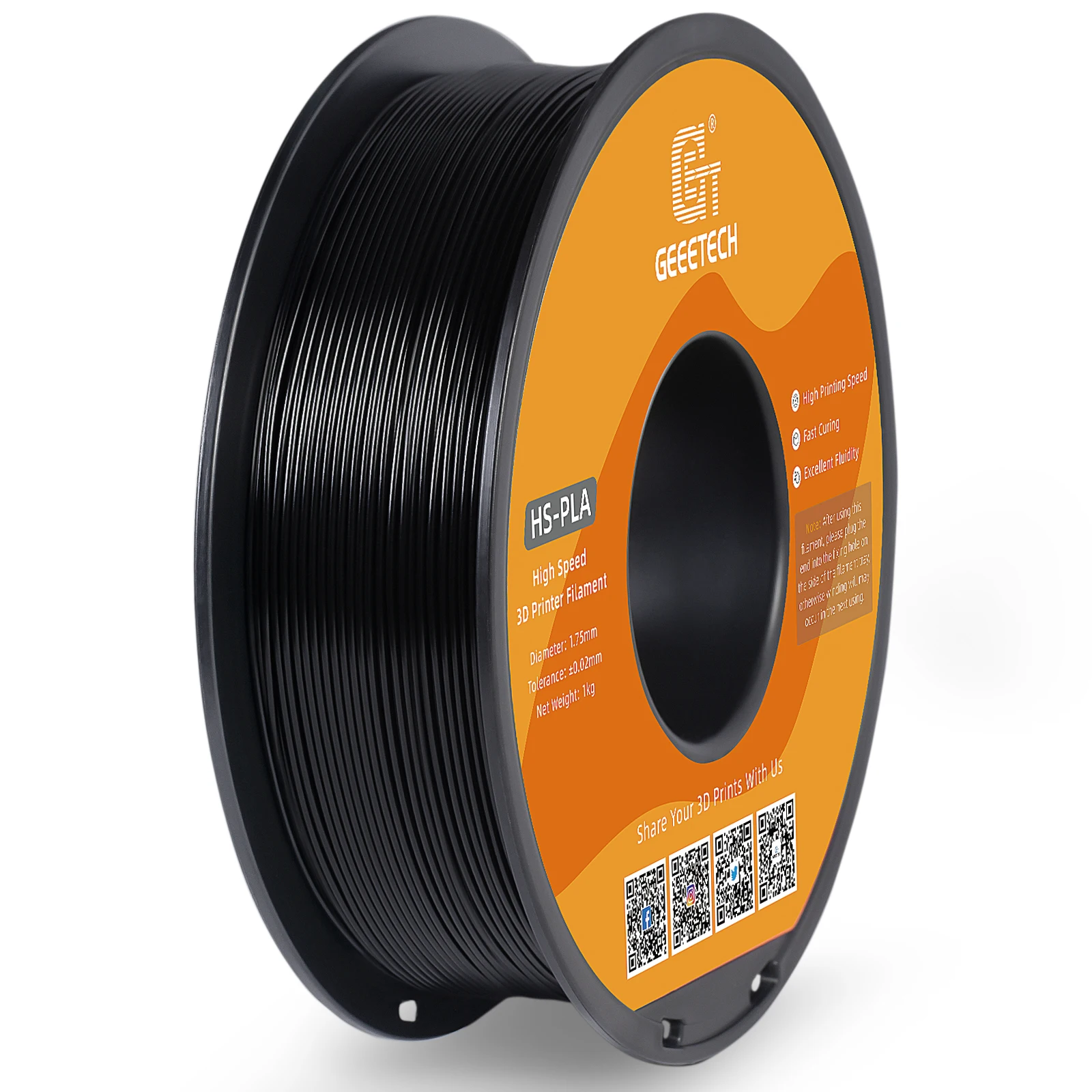 Geeetech-high Velocidade Pla 3d Printer Filament Melhor Visidez Rápida Cura e Velocidade de Impressão Maior Qualidade de Impressão 1kg 175 mm - Imagem 3
