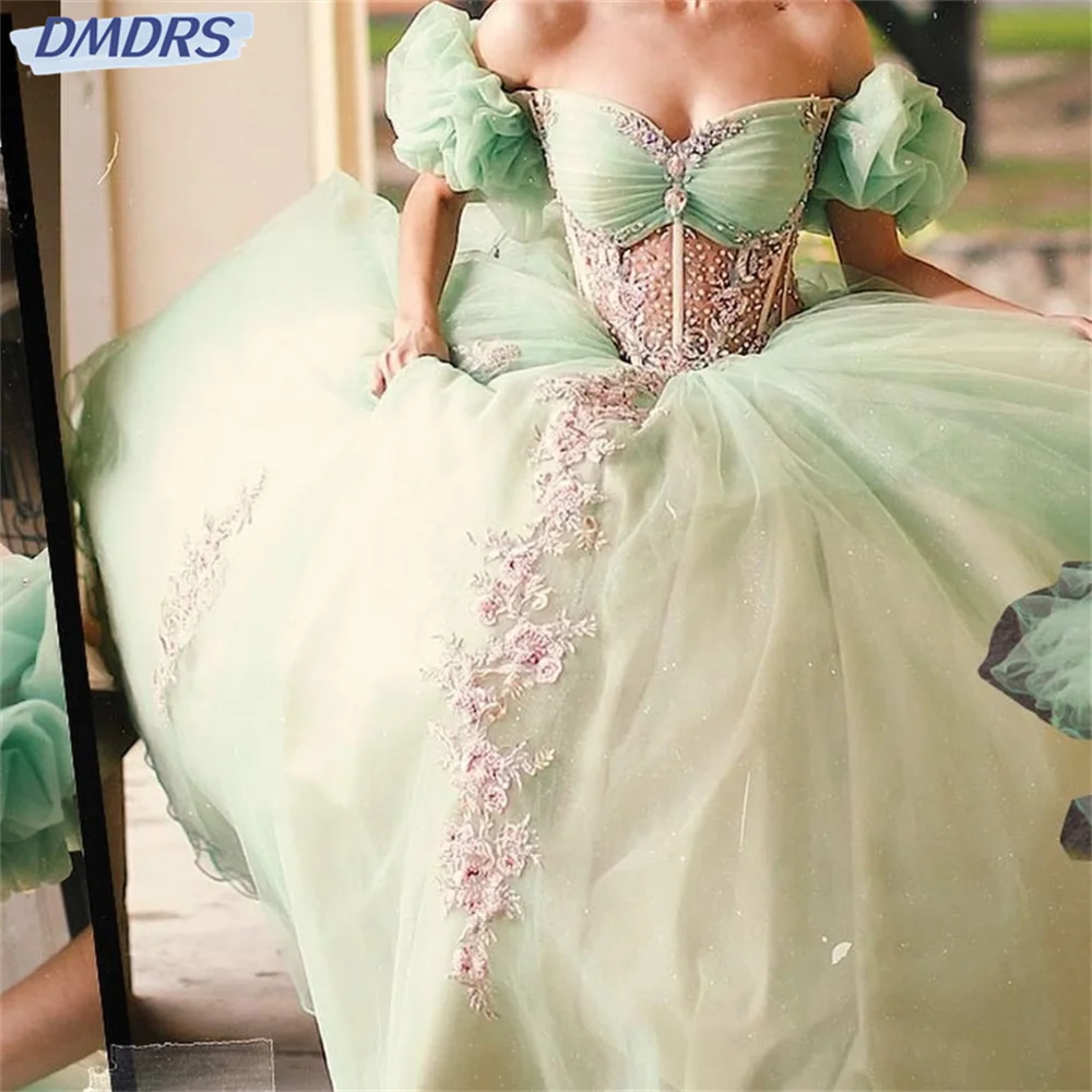 Romantic Princess Ball Gown Charming Quinceanera Dress Classic 3D Flower Appliqué Sequin With Cape Sweet 16 Dress