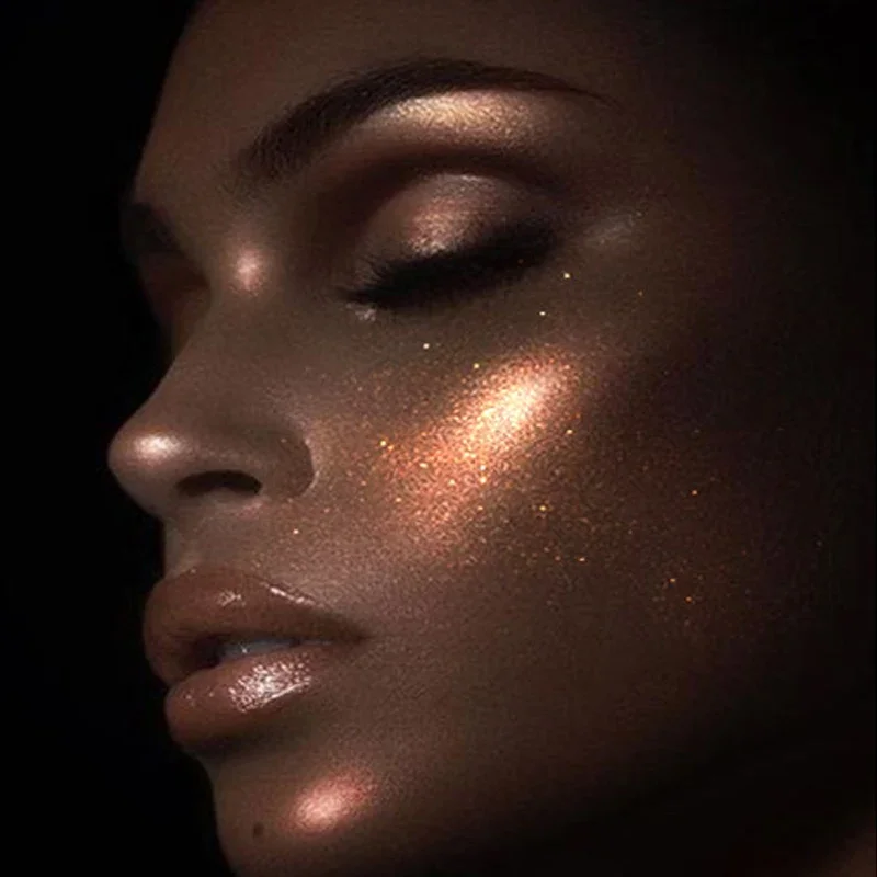 4 color bronze pearl white pearlescent fluorescent liquid highlighter spray illuminates the face and body to brighten highlights face highlighter