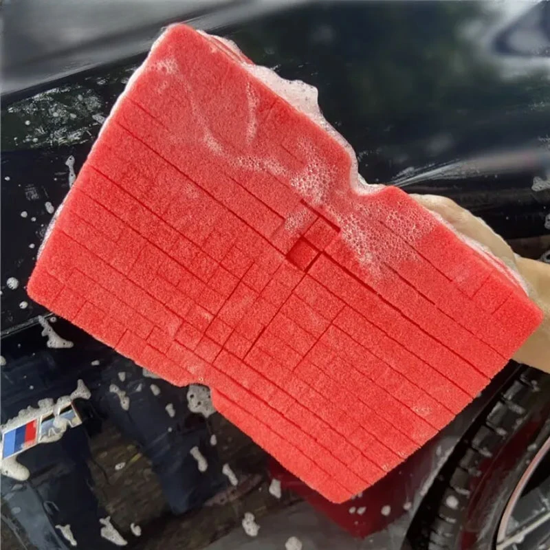 Universal Large Cross Cut Durable Soft Foam Grid Sponge Rinseless Non Scratch Car Wash Tools Car Cleaning Accessories
