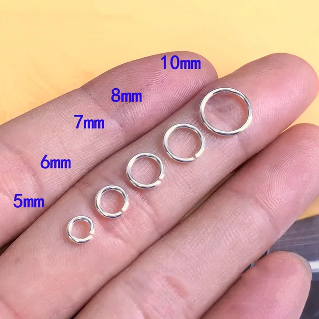 4mm 20 Mm Jump Rings Sterling Silver Open Jump Rings 22g 4mm 20 Pcs
