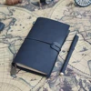 1pc Handmade Genuine Leather Notebook - Vintage Cowhide Sketchbook for Travelers and Artists 3