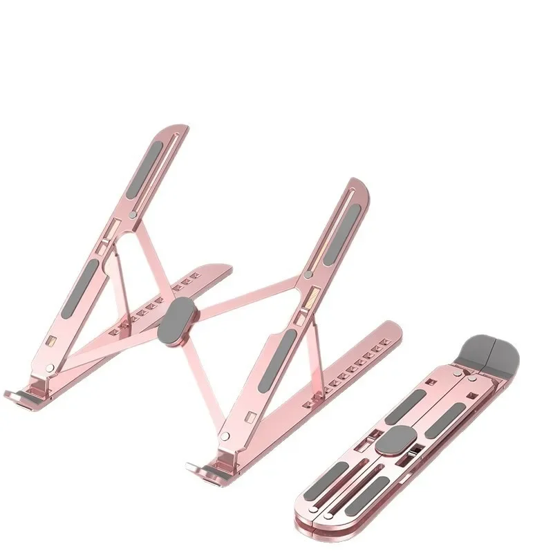 조절 가능한 알루미늄 노트북 스탠드 - 10단계 높이 조절, 접이식 휴대용 디자인, 8-17인치 게임북용 휴대용 받침대