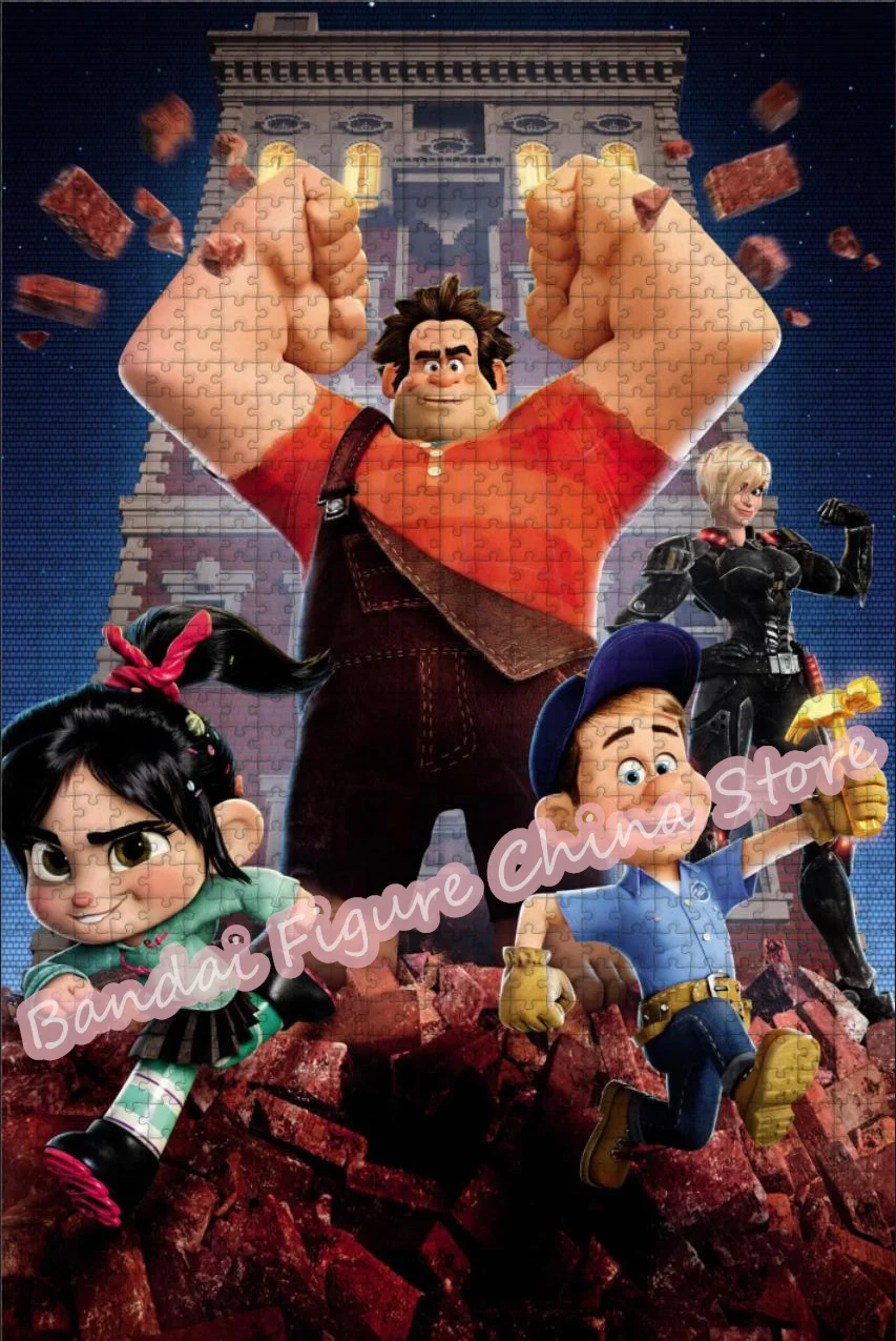 Ralph Breaks The Internet! Jigsaw Puzzles Disney Cartoon Movies Wreck-It 300/500/1000 Pieces Puzzle Anime Stress Relief Toys