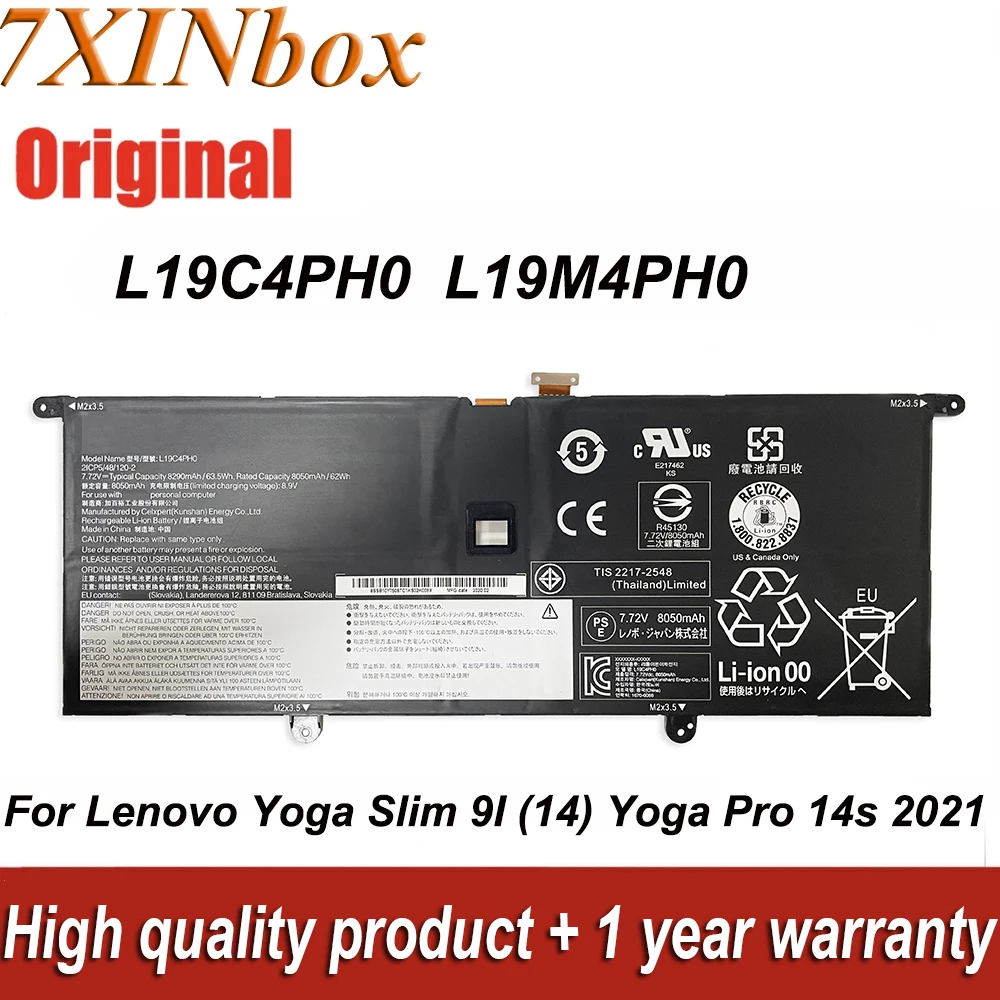 Nuova Batteria Per Laptop Muslimatexlimb 7.72V 62Wh 8050Mah Per Lenovo Yoga Slim 9I (14) Yoga Pro 14S 2021 Modello