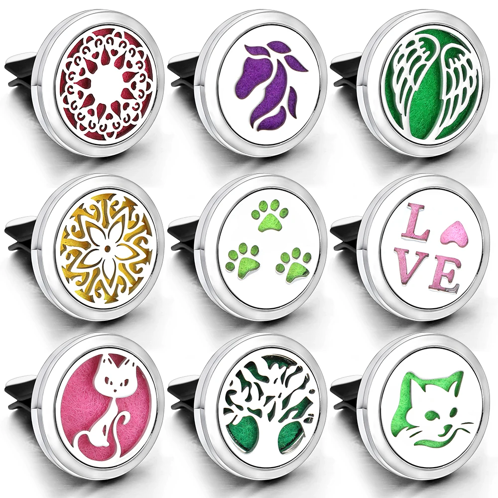 Angel Wings Pattern Car Aromatherapy Diffuser Stainless Steel 30mm Car ...
