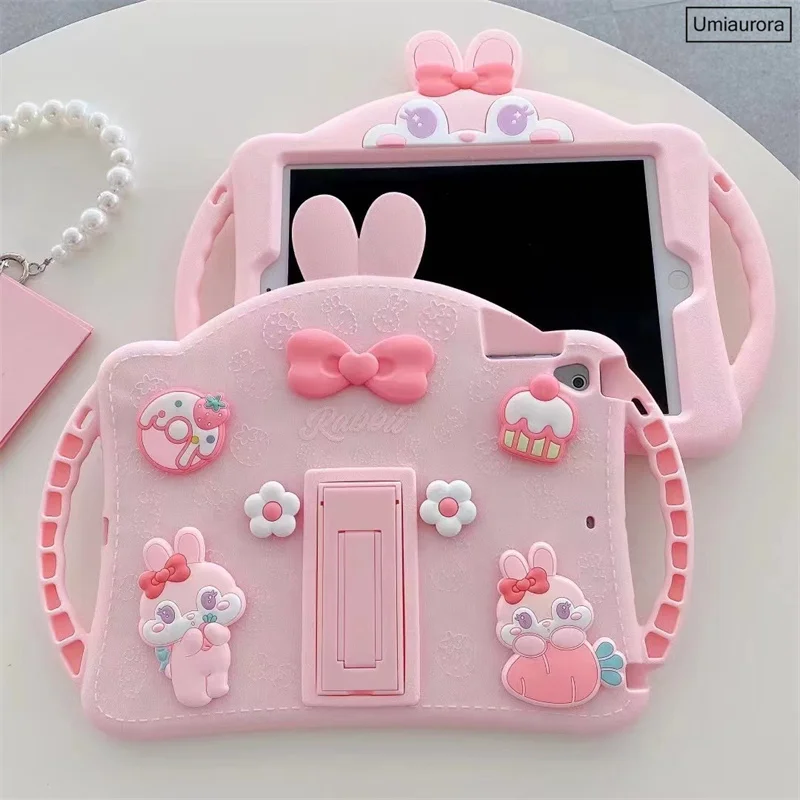 Child-Friendly Cartoon Silicone Tablet Stand Case - Shockproof and Fun!
