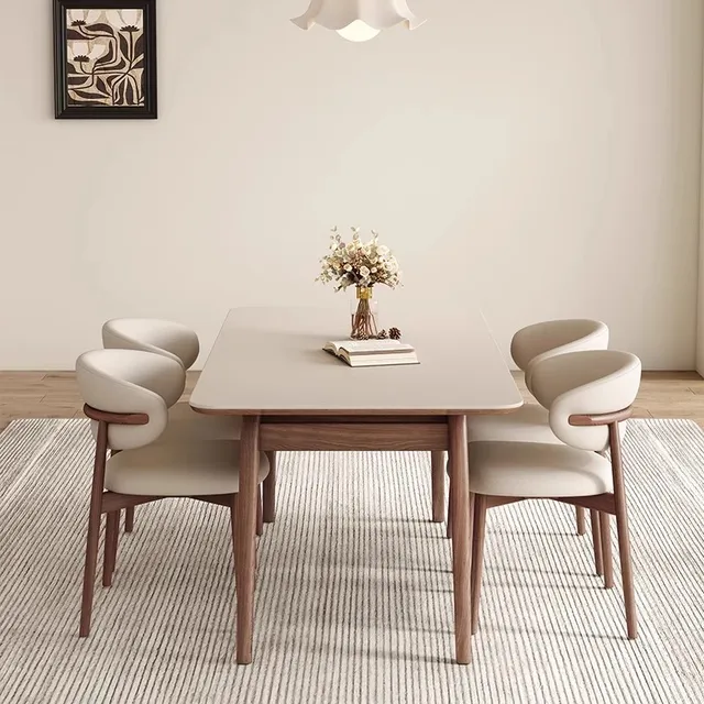 Modern Wood Dining Set 3
