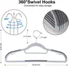 50 Piece Set Of Heavy-Duty Dry And Wet Hangers With Anti Slip Pads Saving Space With a 0.2-Inch Thick Ultra Light Organizer 3
