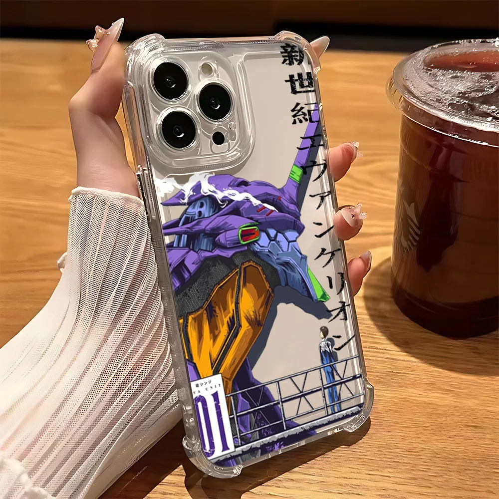Anime-Inspired Transparent Shockproof Phone Case