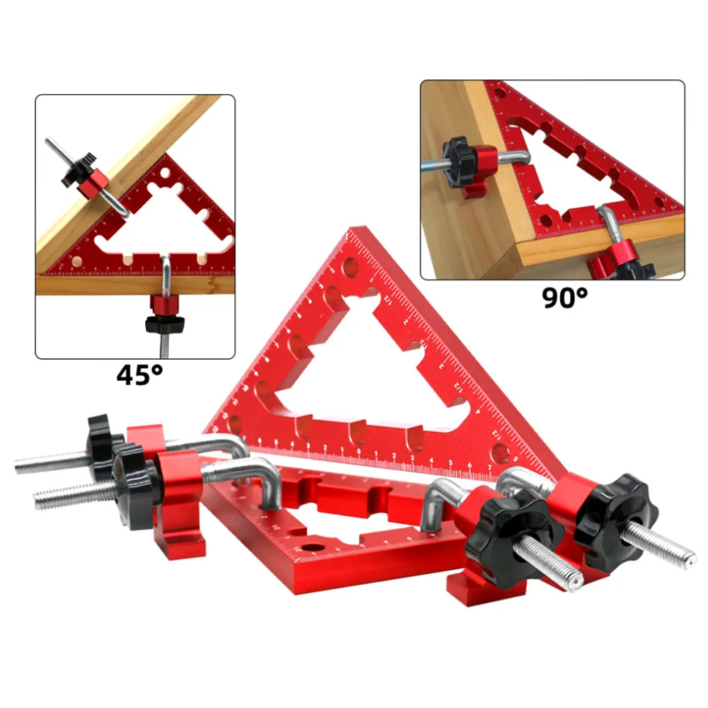 2Pc 45 and 90 Degree Positioning Squares Right Angle Clamps Aluminum