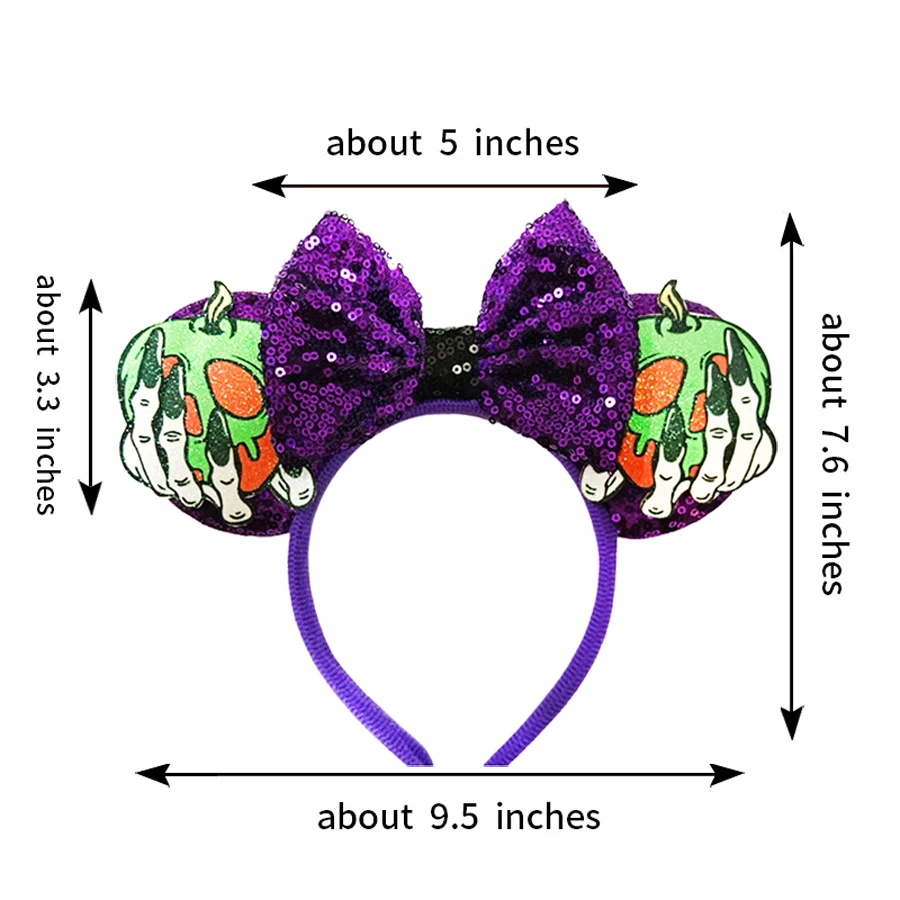 Mickey Mouse Princess Snow White Headbands for Girls Skeletal Apple Ears Hair Accessories Women Queen Hair Band hair bands hair accessories hair headband accessories cosplay accessories