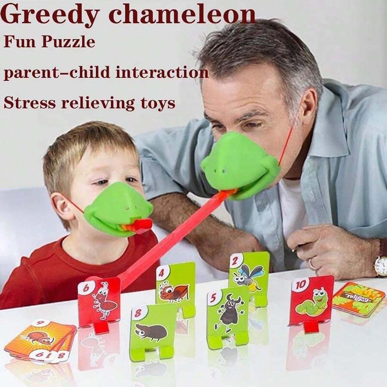 Funny Frog Tongue Game Desktop Game Multiplayer Party Frog Mouth Tongue Blowing Toy Parent-child Interaction Fun Masks