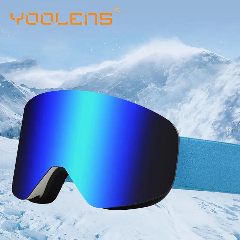 

YOOLENS Ski Goggles with Magnetic Double Layer Polarized Lens Outdoor Anti-fog UV400 Snowboard Men Women Glasses Eyewear