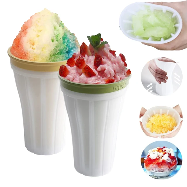 Slushie Maker Cup, Magic Quick Frozen Smoothies Cup, Cooling Cup, Double Layer Squeeze Slushie Maker Cup, Homemade Milk Shake Ice Cream Maker 1Pcs/