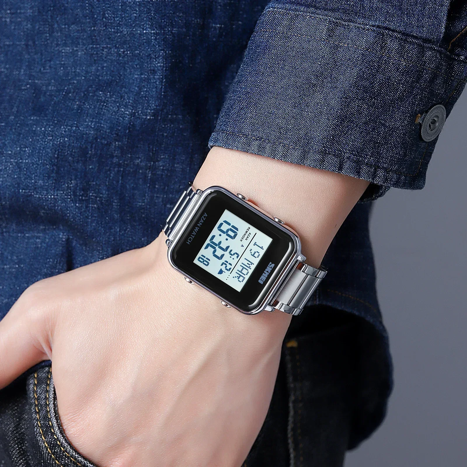 SKMEI For Prayer with Qibla Compass Adhan Alarm Hijri Islamic