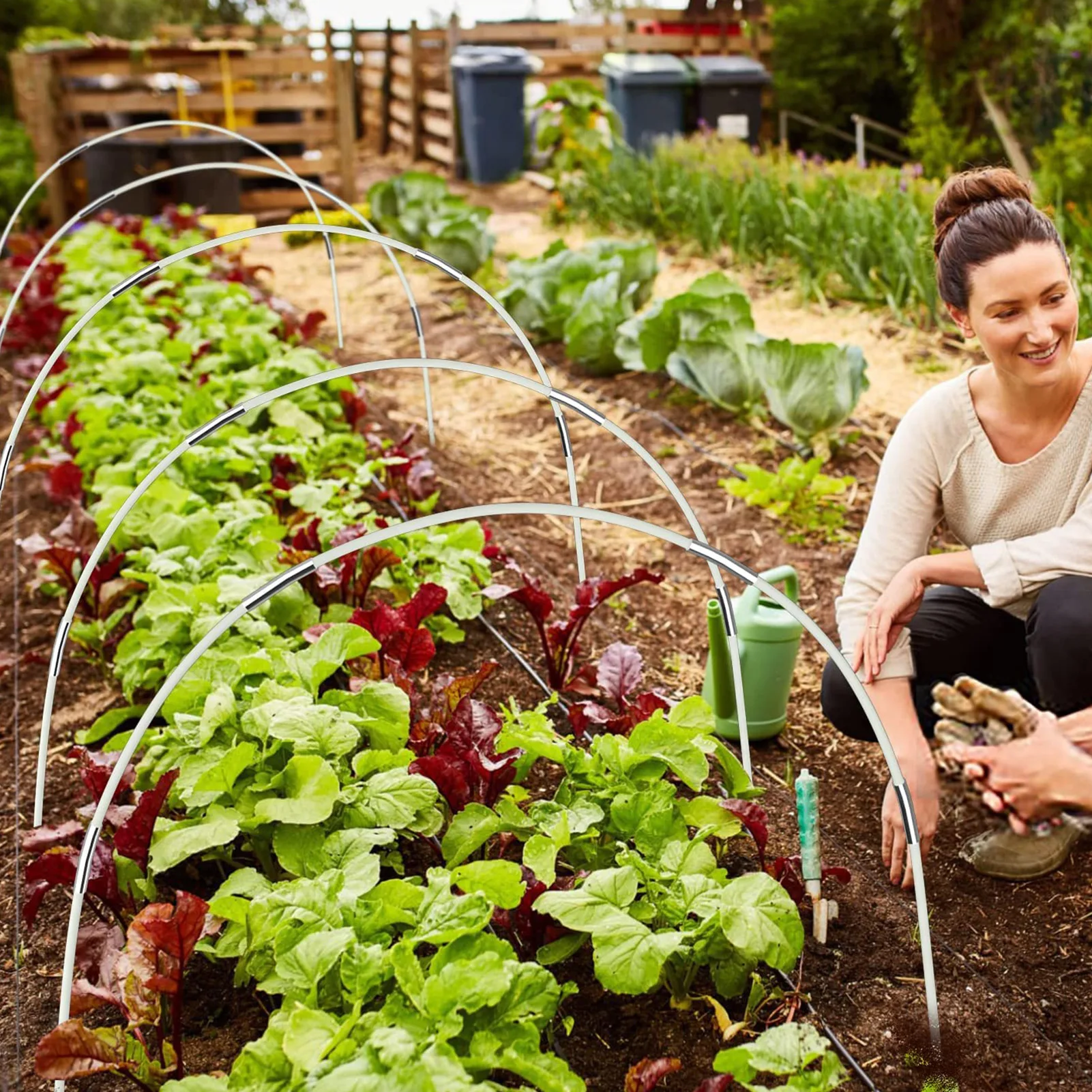 30Pcs Cerceaux De Jardin, Arceaux pour Serre Tunnel avec Pointes