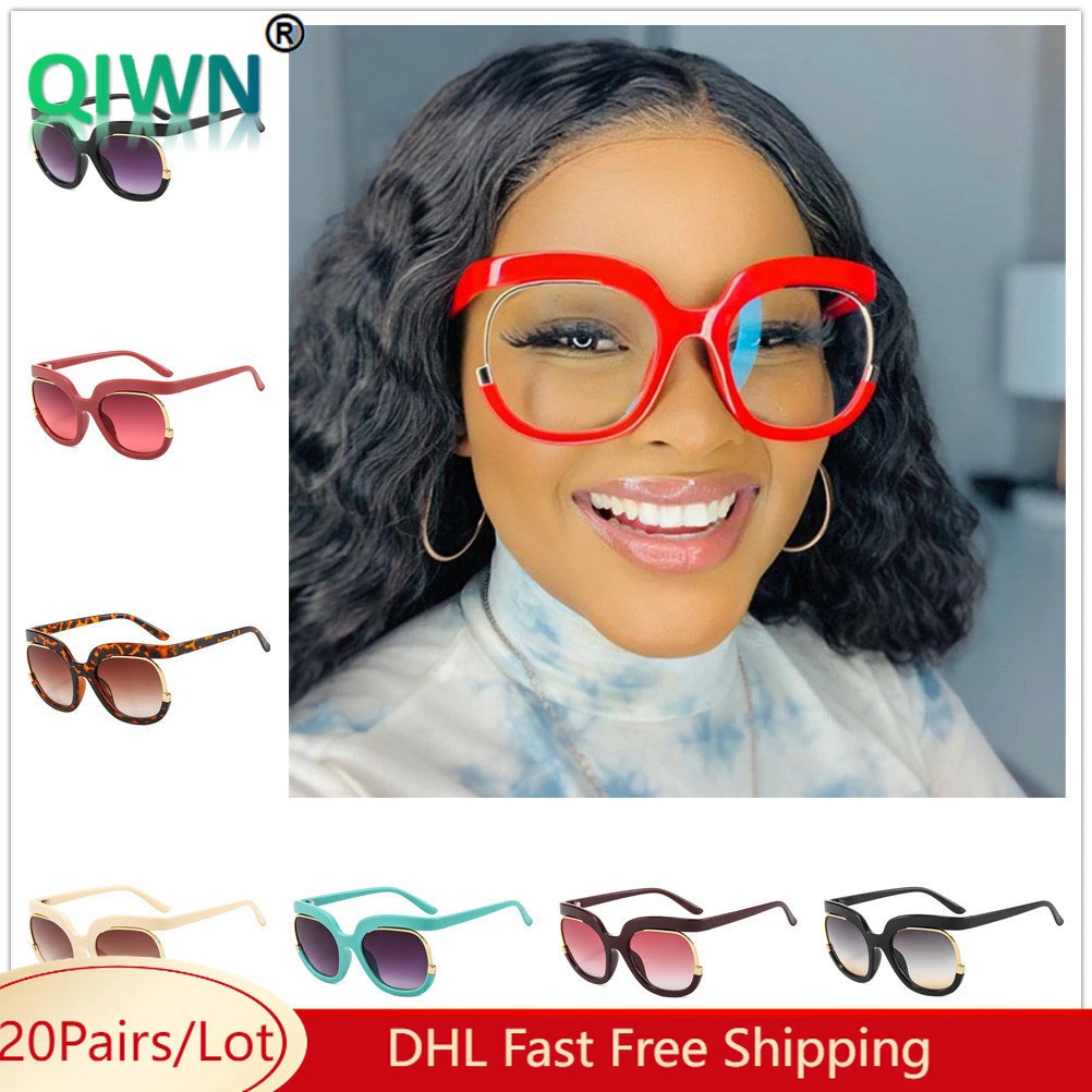 20Pairs Bulk Wholesale Women Sunglass Luxury Metal Edge Oversized Sun