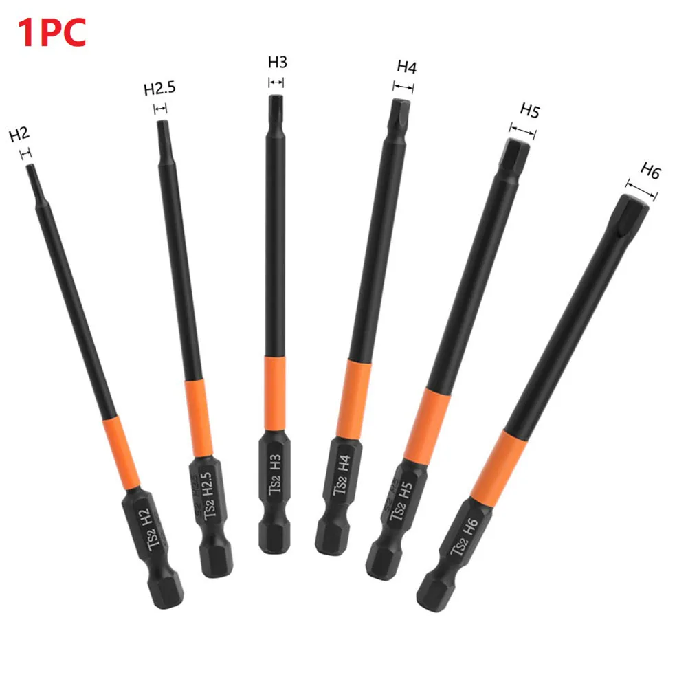 

1PC Hex Head Electric Wrench Drill Bits Metric Electric Screwdriver Bit 1/4" Hex Shank 100mm For Drills Impact Wrench Hand Tool