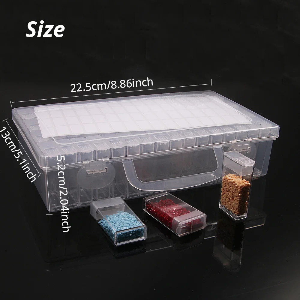 Plastic Storage Box DIY Diamond Painting Beads Charms Jewelry Accessories Organizer Box 1pc 10/32/48/64 Slots storage box diamond painting storage box