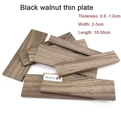 Premium Black Walnut Wood Board for DIY and Furniture Projects - 0.6 - 1.0cm Thick (Length 10cm 4pcs)
