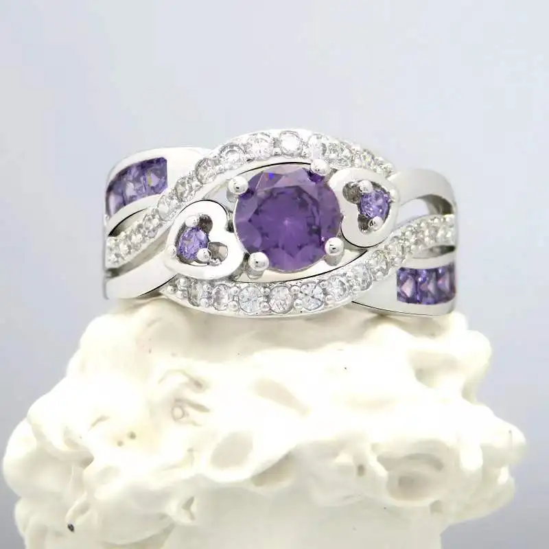 Luxury Rings for Women Natural Gem Cut Square Amethyst Ring Vintage Engagement Wedding Ring Jewelry Accessories Anel Feminino wedding rings finger rings womens ring jewelry rings ring jewelry