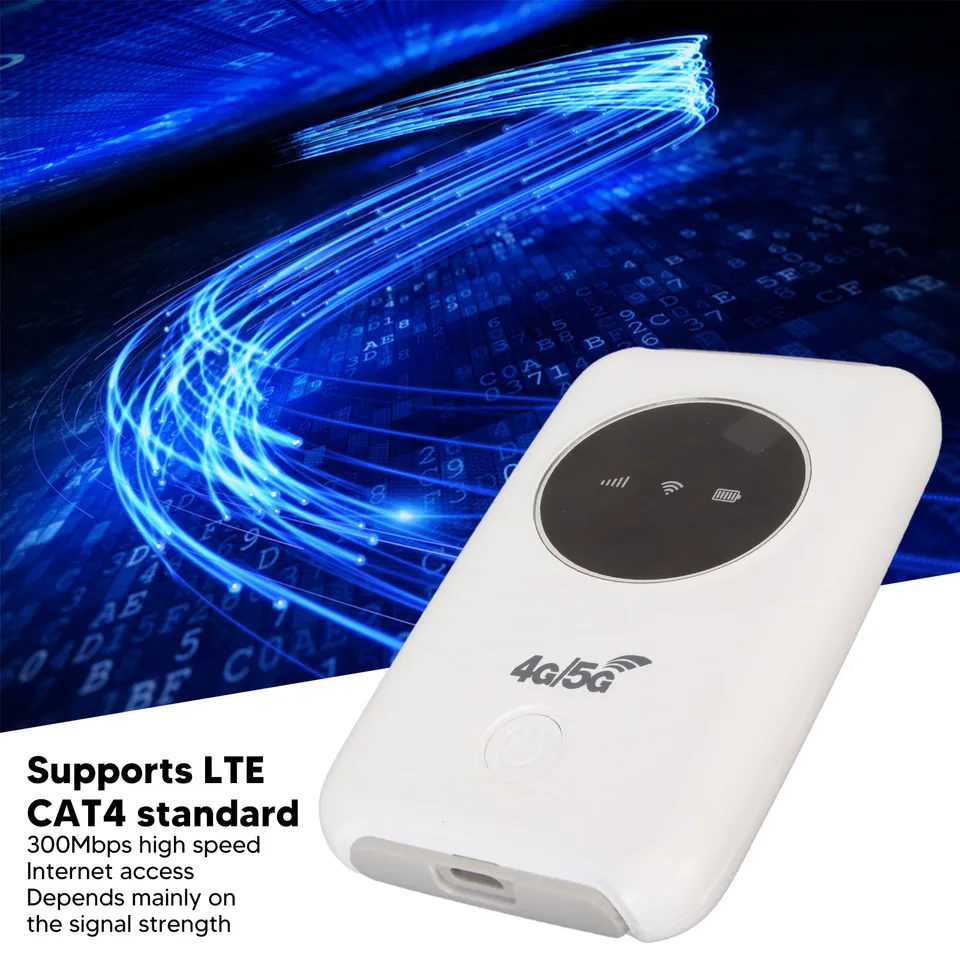 Router Portatile 4G LTE Con Slot SIM – Hotspot WiFi 300 Mbit – Batteria 3200 MAh – Sbloccato - 2