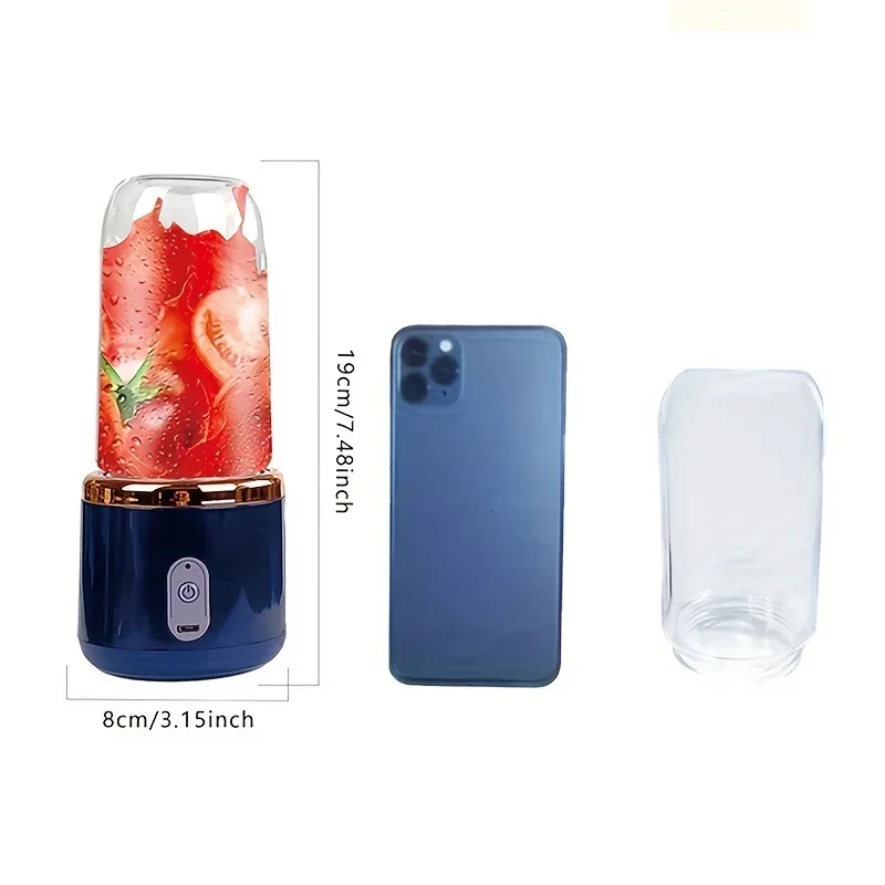 Juice Extractor , Optional Dual Cup Portable Rechargeable Small Sport Juice Cup, Student Home Multifunctional Juice Extractor