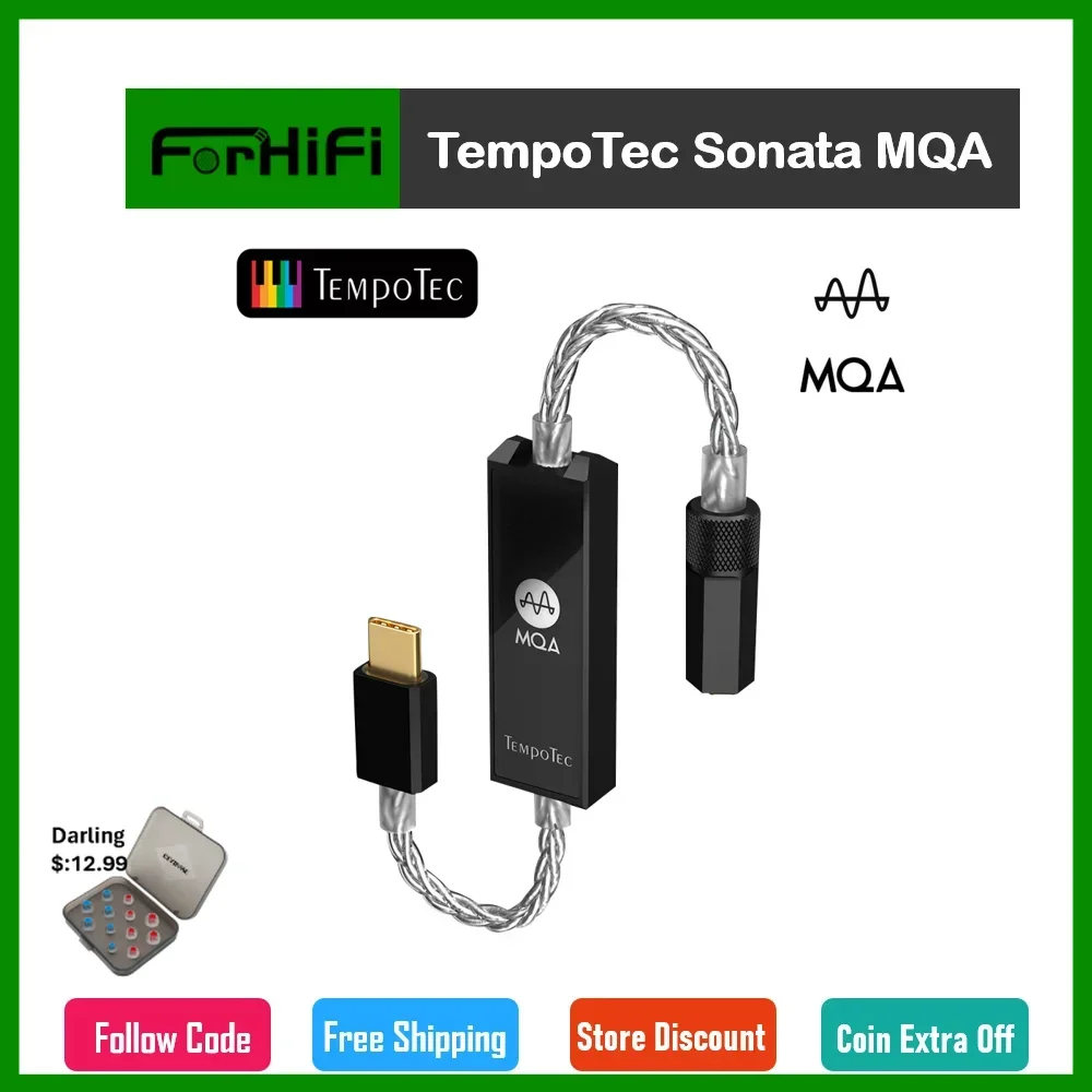 

TempoTec Sonata MHD Hi-Res Audio MQA Headphone Amplifier ES9281 HiFi USB DAC DSD128 Type-C to 3.5MM for Android Mac PC Win10
