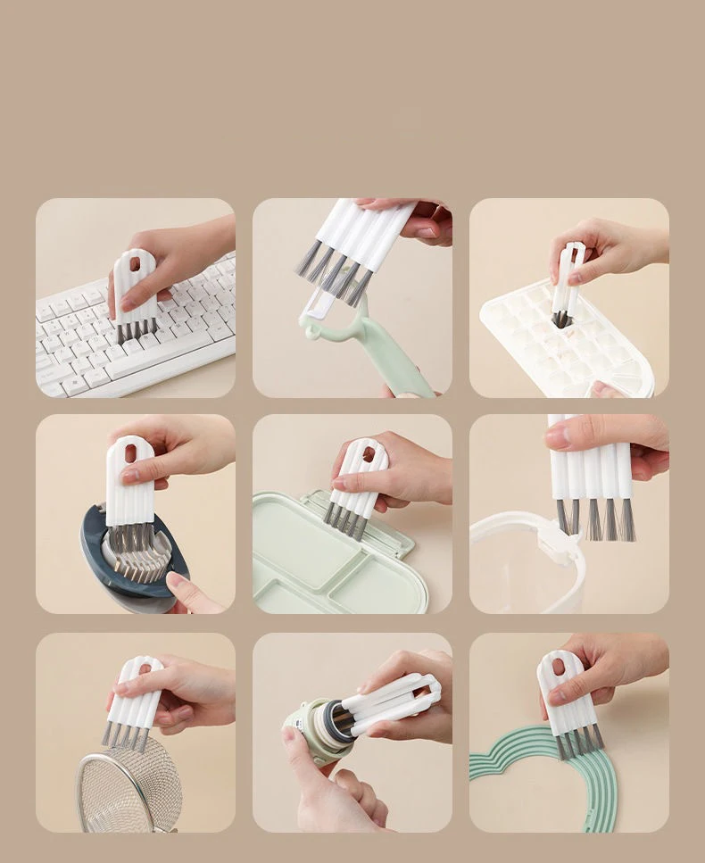 Cleaning Brush Keyboard Cleaning Brush Household Groove Gap Pointing Decontamination Cup Cover Brush Small Tool 4