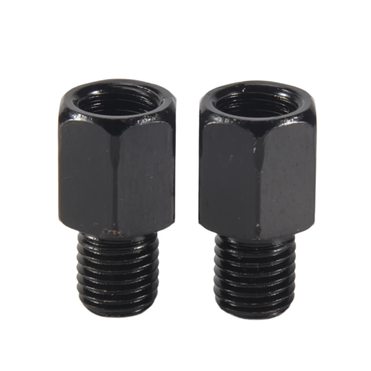 2 PCS motorcycle MIRROR ADAPTORS CONVERTS CLOCKWISE 8MM TO 10MM BLACK motorcycle mirror adaptors