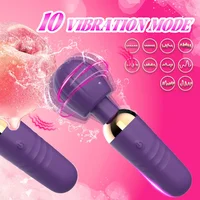 Leistungsstarker AV-Vibrator, Nippel-Klitoris-Stimulator, 10 Geschwindigkeiten, G-Punkt-Massagegerät, Zauberstabdildo, weiblicher Masturbator, Sexspielzeug für Frauen 3