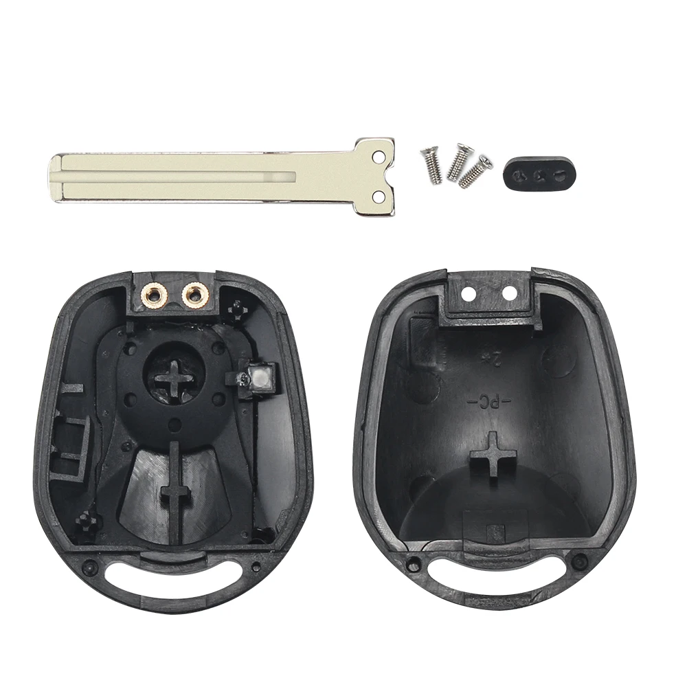 New Auto Car Key Car Key Remote Shell 2 Buttons Fob Case 10pcs For Ssangyong Actyon Kyron Rexton RX7 Uncut Blade
