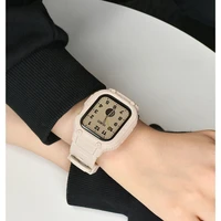 Bracelet intégré en TPU pour Apple Watch Series 9 8 7 6 SE 5 4 3 2 1, bracelet de sport pour iWatch 38/40/41/42/44/45/49mm 4