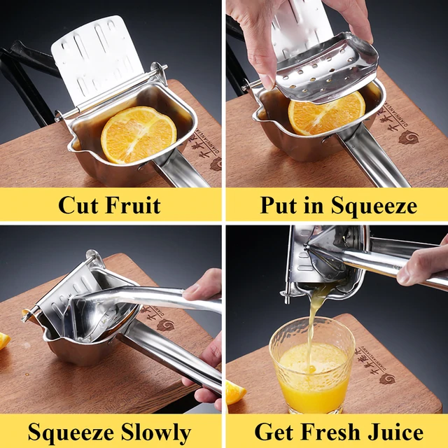 Kézi Citrompréselés Rozsdamentes Acél Hordozható Citrusfélék Friss Narancslé Kivonó Kézhez Ingyenes Citrus Squeezer Konyha Szerszám - Image 3