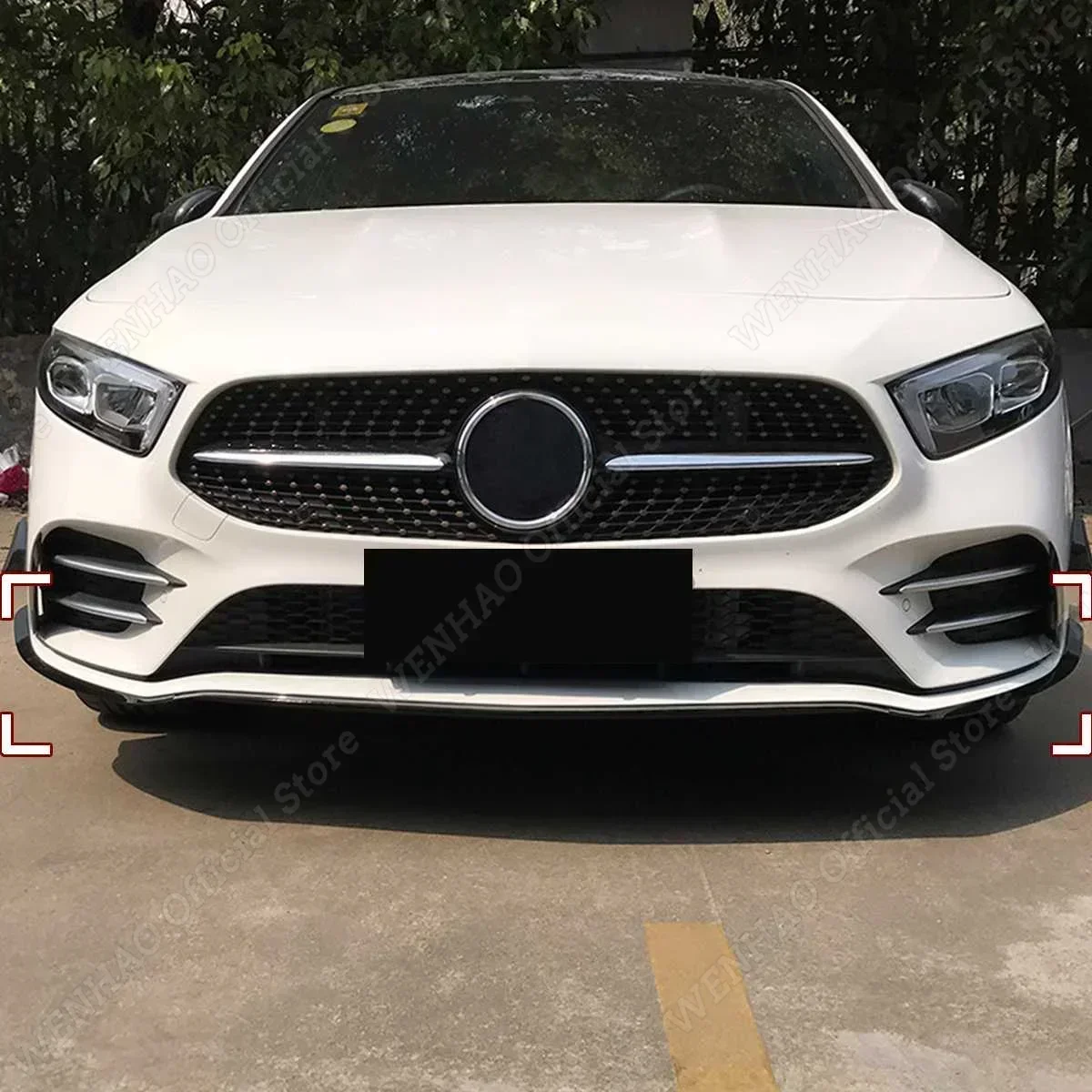 For Mercedes Benz A Class V177 W177 A35 A180 A200 A220 A250 AMG 2019-2023+ Car Front Bumper Lip Splitter Body Kits Tuning
