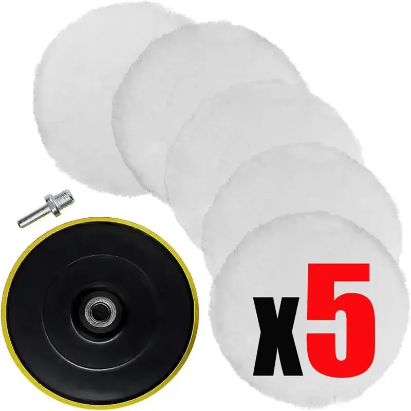Premium Wool Polish Pad - Multi-Size Disc for Car Waxing & Paint Care