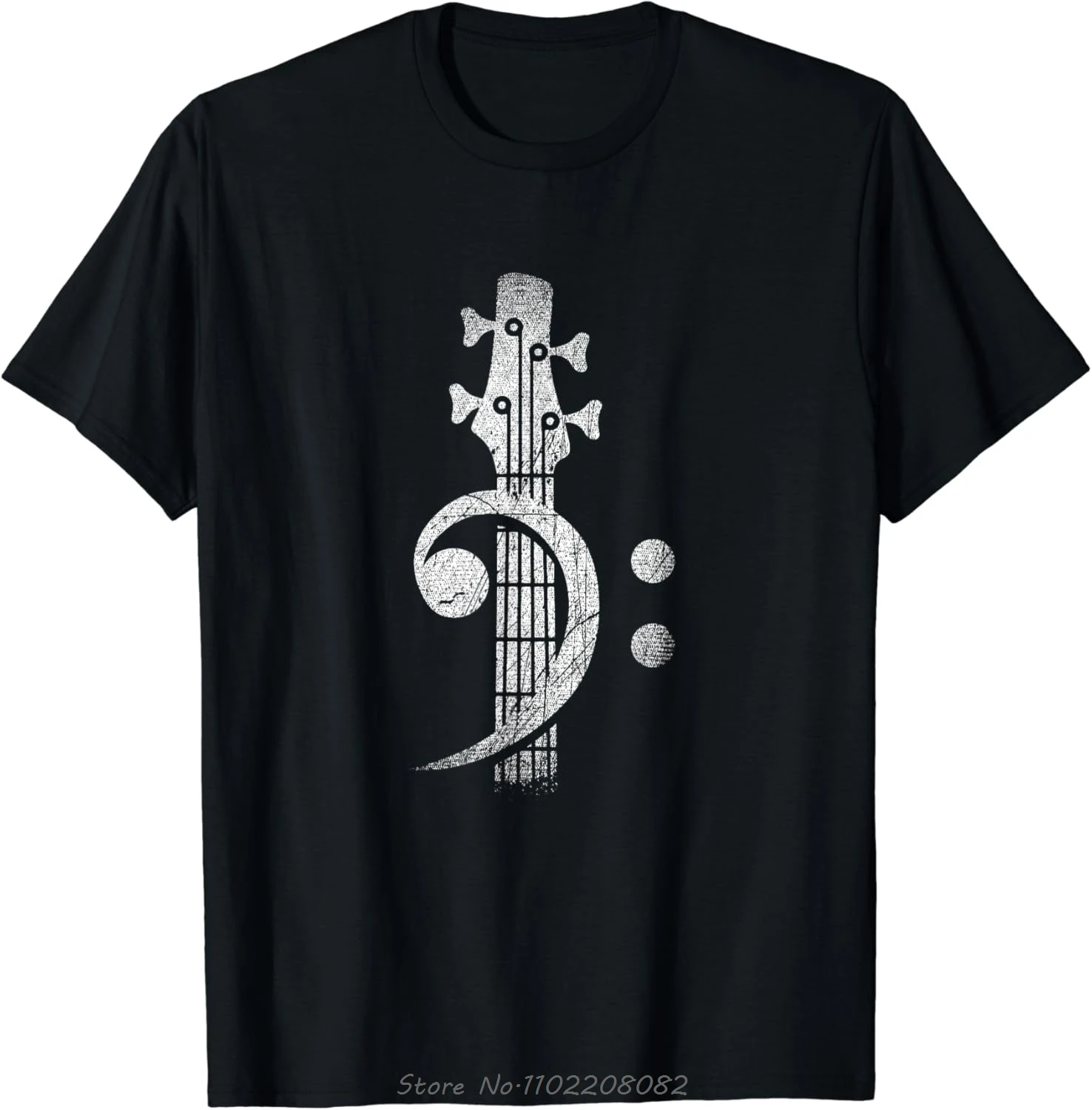Bas Cleff Mesnetli Bas Gitar T-shirt Müzik Hediyeler Özel Baskılı Grafik Tees Unisex Yaz Tshirt Moda Büyük Boy T Gömlek