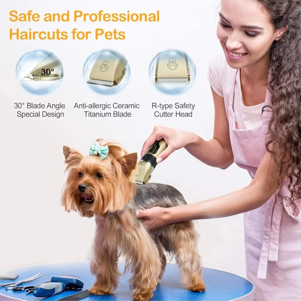 Dog Clipper Dog Hair Clippers Grooming Pet Cat Haircut Trimmer Shaver Set Cordless Rechargeable Professional Hair Trimmer hair trimmer pet clipper dog hair trimmer pet hair trimmer dog clipper