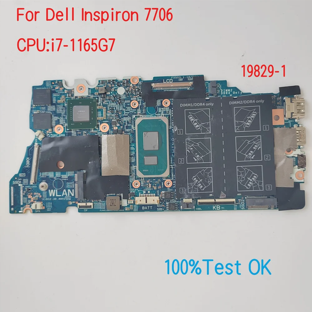 19829-1 Per La Scheda Madre Del Computer Portatile Dell Latitude 7706 Con Cpu I7-1165G7 Cn-0P47D9 P47D9 100% Test Ok