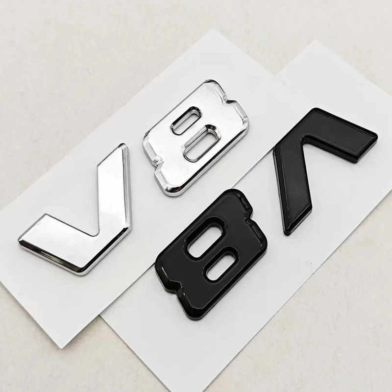 메르세데스 벤츠 AMG GL ML SL 500 220 C63 S500 V8 악세사리 ABS 크롬 블랙 V8 로고 레터링 자동차 펜더 엠블럼 배지 스티커