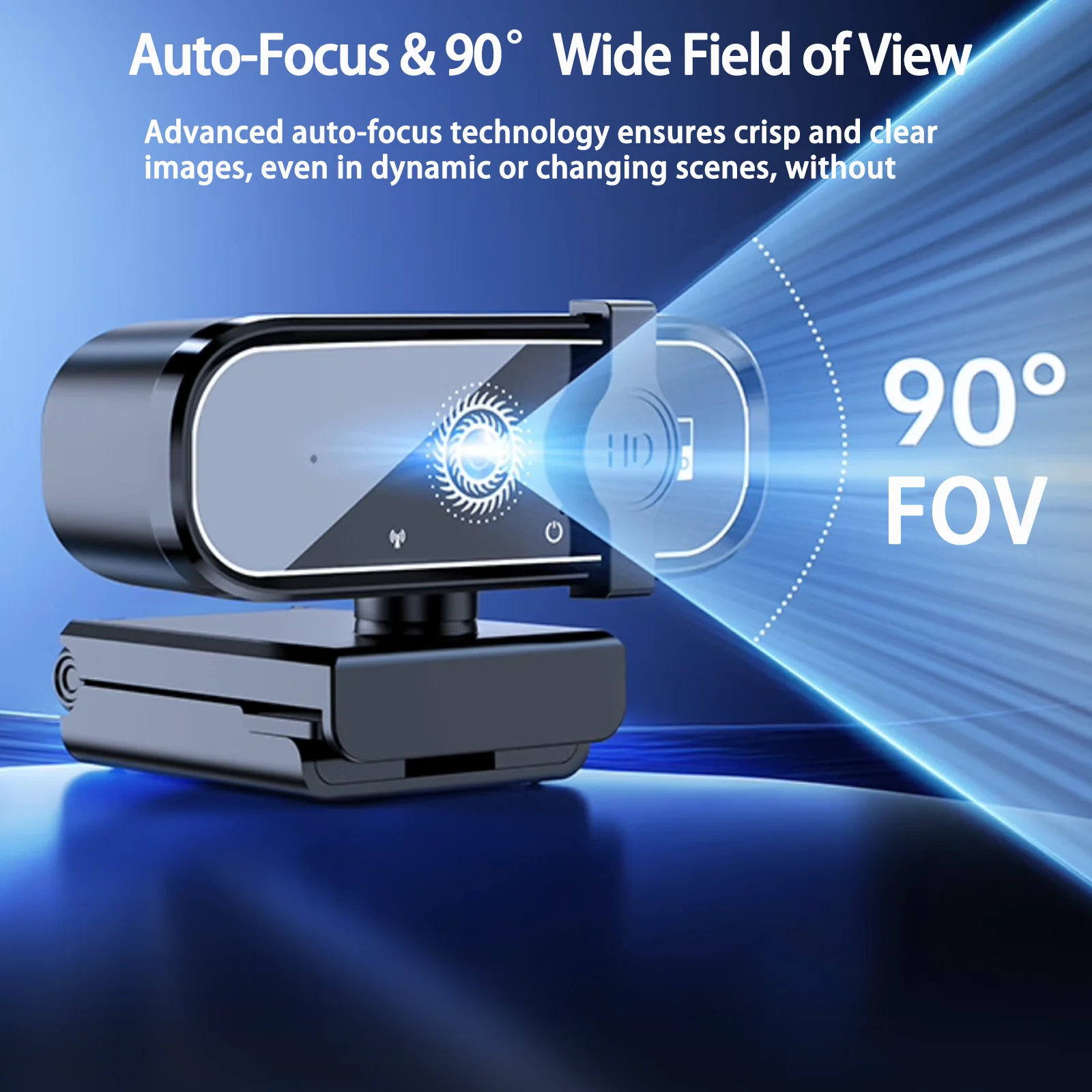 Auto Focus Webcam Without Wide Angle AUSDOM AF640 1080P Webcam