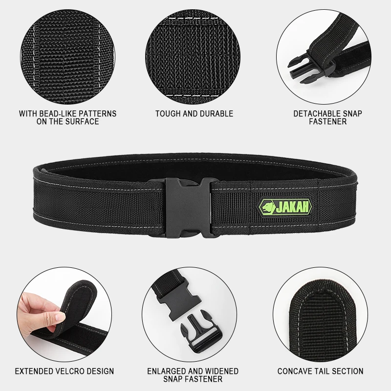 JAKAH 패딩 공구 벨트 (헤비 듀티 버클 포함), 패딩 작업 벨트, 편안한 공구 벨트, 조절 가능한 허리 JK-209
