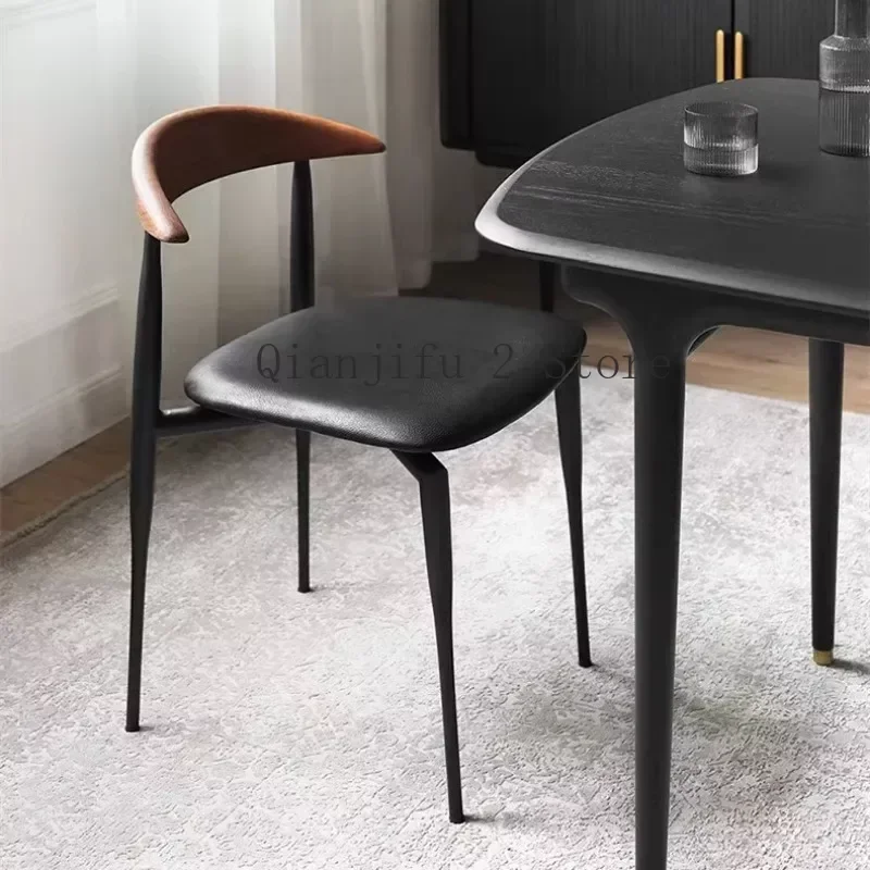 Nordic Dining Chair Faux Leather Designer Modern Living Room Dining Chair Home Furniture A2 dining chair