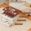 Lift Top Coffee Table,4 in 1Coffee Tables with Storage Cabinet for Living Room,Coffee Table with Lifting Top with Lift Tabletop 3