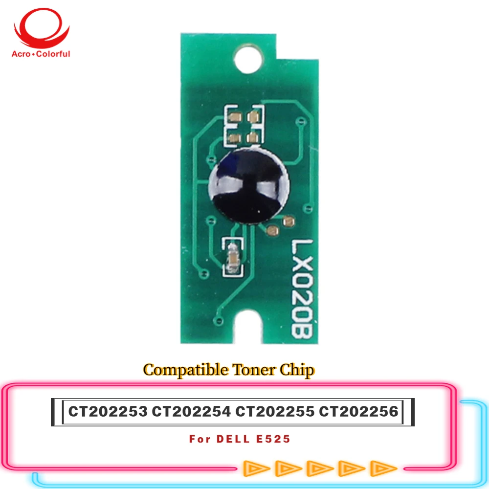 

CT202253 CT202254 CT202255 CT202256 Toner Cartridge Chip For DELL E525 Laser Printer Resetter
